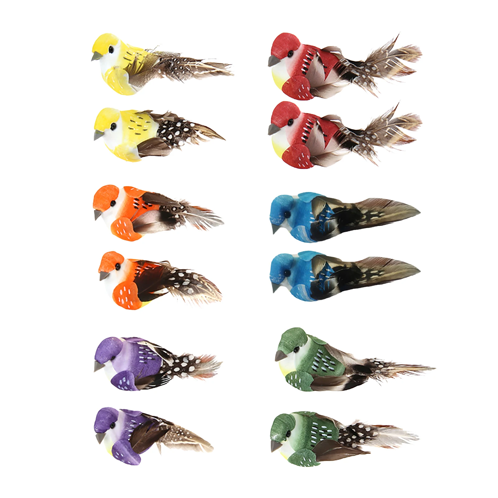 Home Decor Ikea - 12pcs Set Artificial Birds Fake Foam
