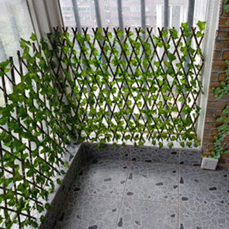 Home Decor Wpc Panel - Artificial Leaf Wattled Wall Fence Screening