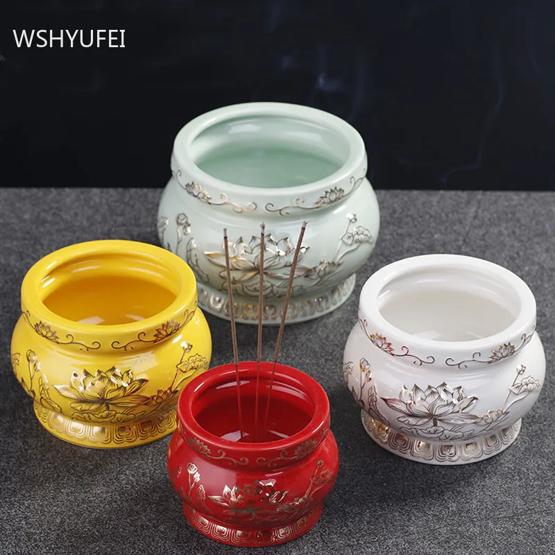 Home Decor Ikea - Traditional Ceramic Lotus Incense Burner Ornaments
