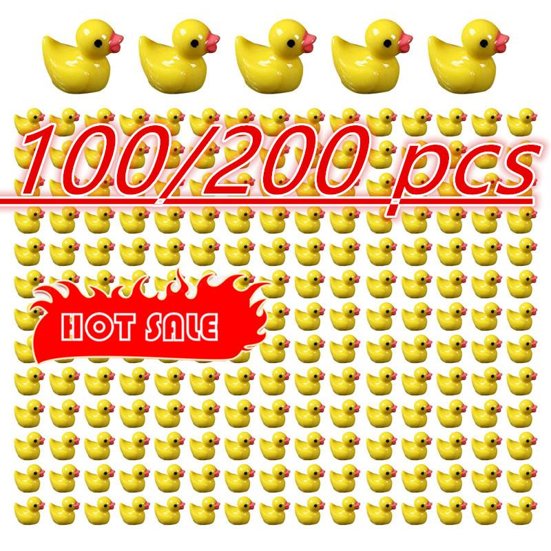 Home Decor Ikea - 100/200pcs Yellow Duck Ornament Miniature Figures