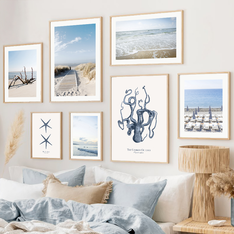 Sand Art Picture - Wall Art Canvas Painting Sea Beach