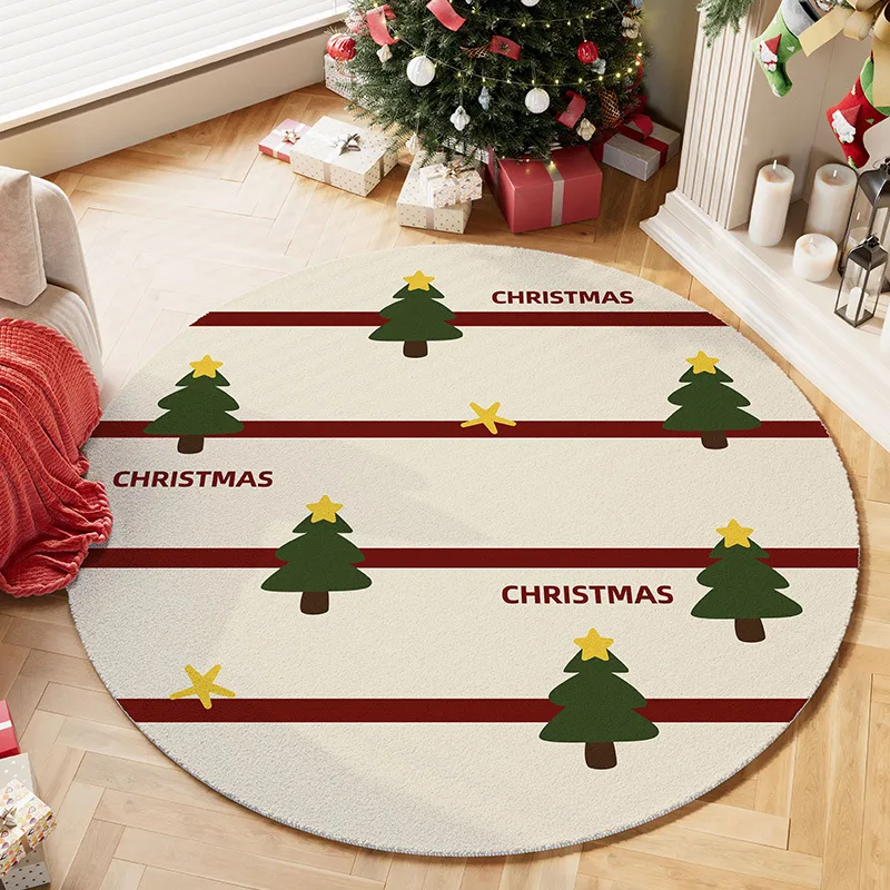 Home Xmas Decor Ideas - Round Rug – Cozy Holiday Home