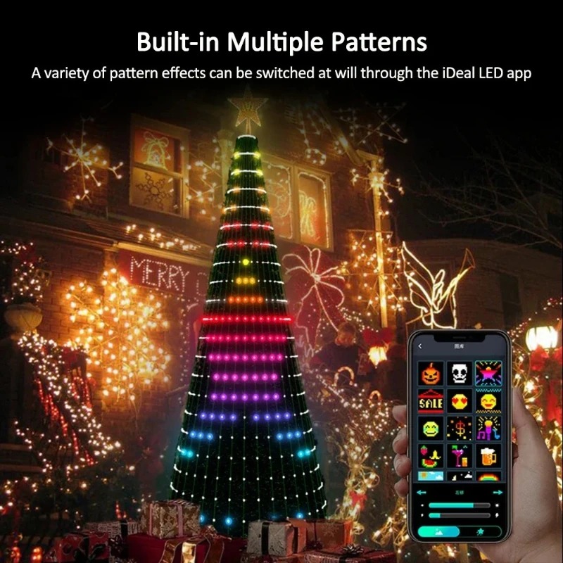 Home Decor Tree - Christmas Star Tree Lights RGB LED,