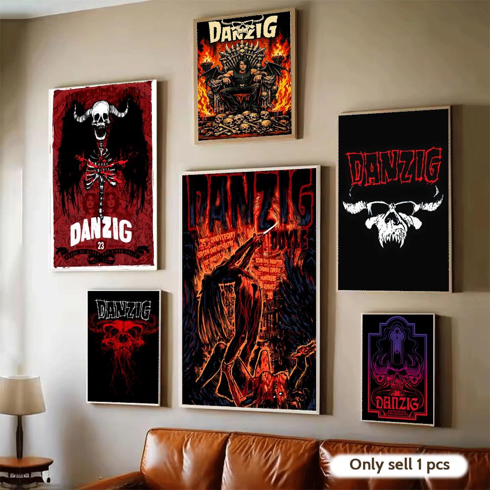 Home Decor Living Room Ideas - Heavy Metal Band D-Danzig Poster Modern