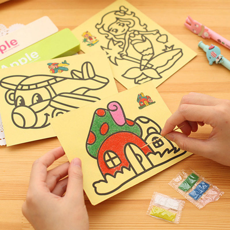 Sand Art Picture - 10pcs DIY Sand Painting Toy Set