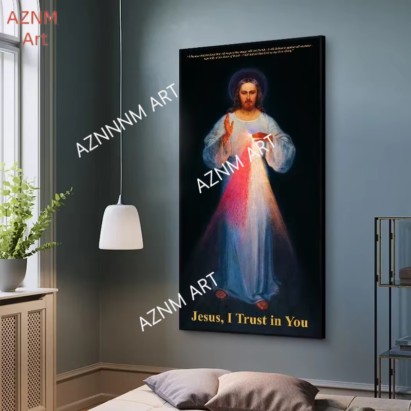 Home Decor Jesus - 1PC ，Jesus, Divine, Mercy Prayer, Religious