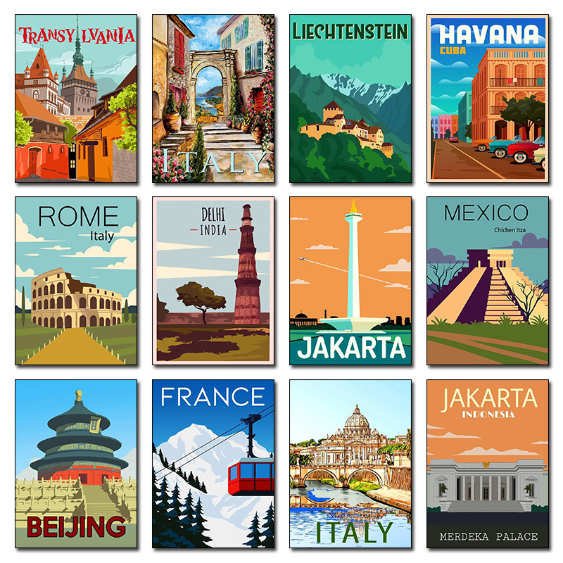 Home Decor Jakarta - Modern City Landmarks Beijing Mexico Ltaly
