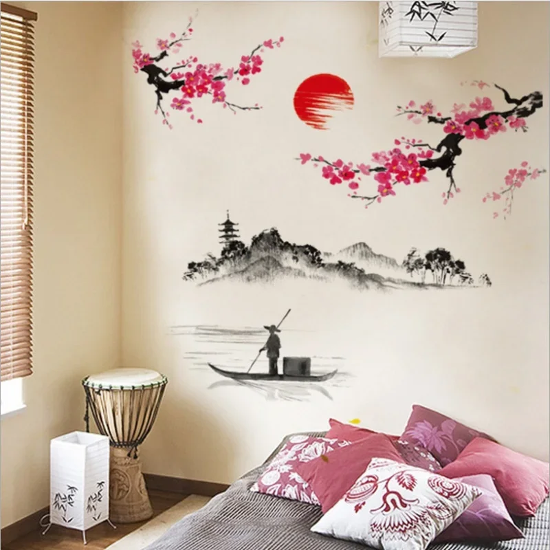 Home Decor Indonesia - Chinese Style Sakura Japanese Pink Cherry