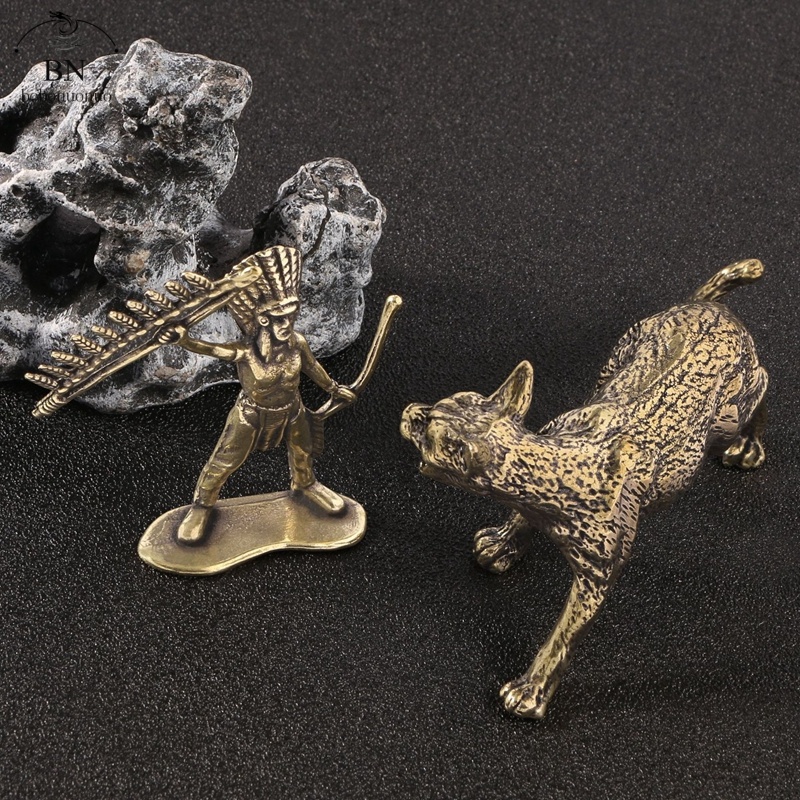 Home Decor Indonesia - Mayan Indian warriors Sculpture Statue Brass