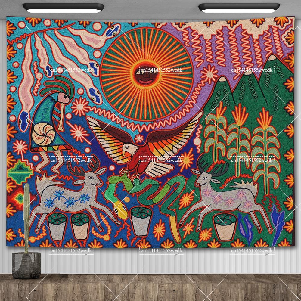 Home Decor Indonesia - Mexico Mexican Mayan Tribal Art Tapestry