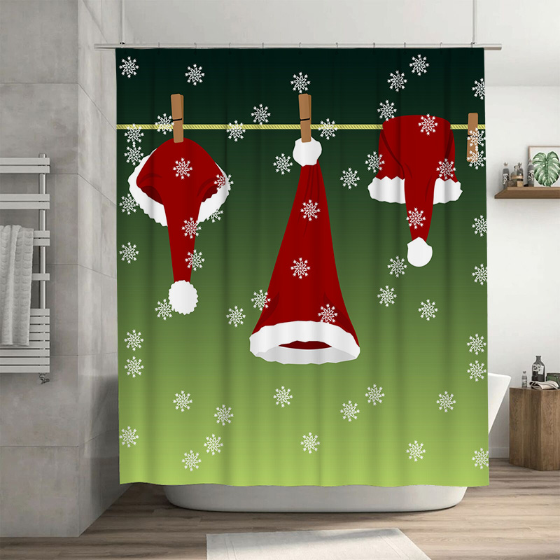 Home Xmas Decor Ideas - TU Festive Christmas Shower Curtain Red