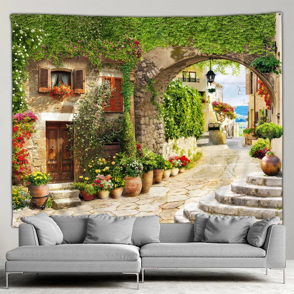 Home Decor Indonesia - Outdoor Garden Poster Mediterranean Landscape Botanical
