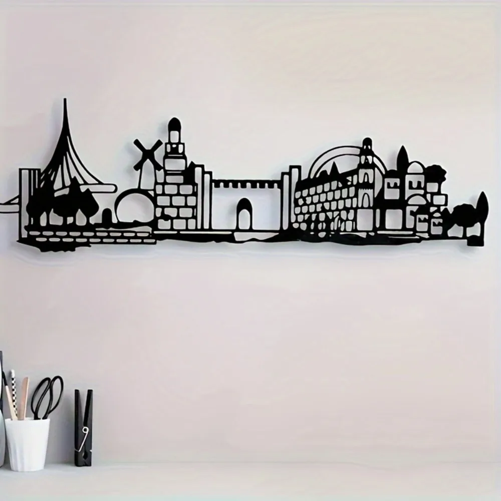 Home Decor Free - CIFBUY Iron Wall Art Jerusalem Skyline