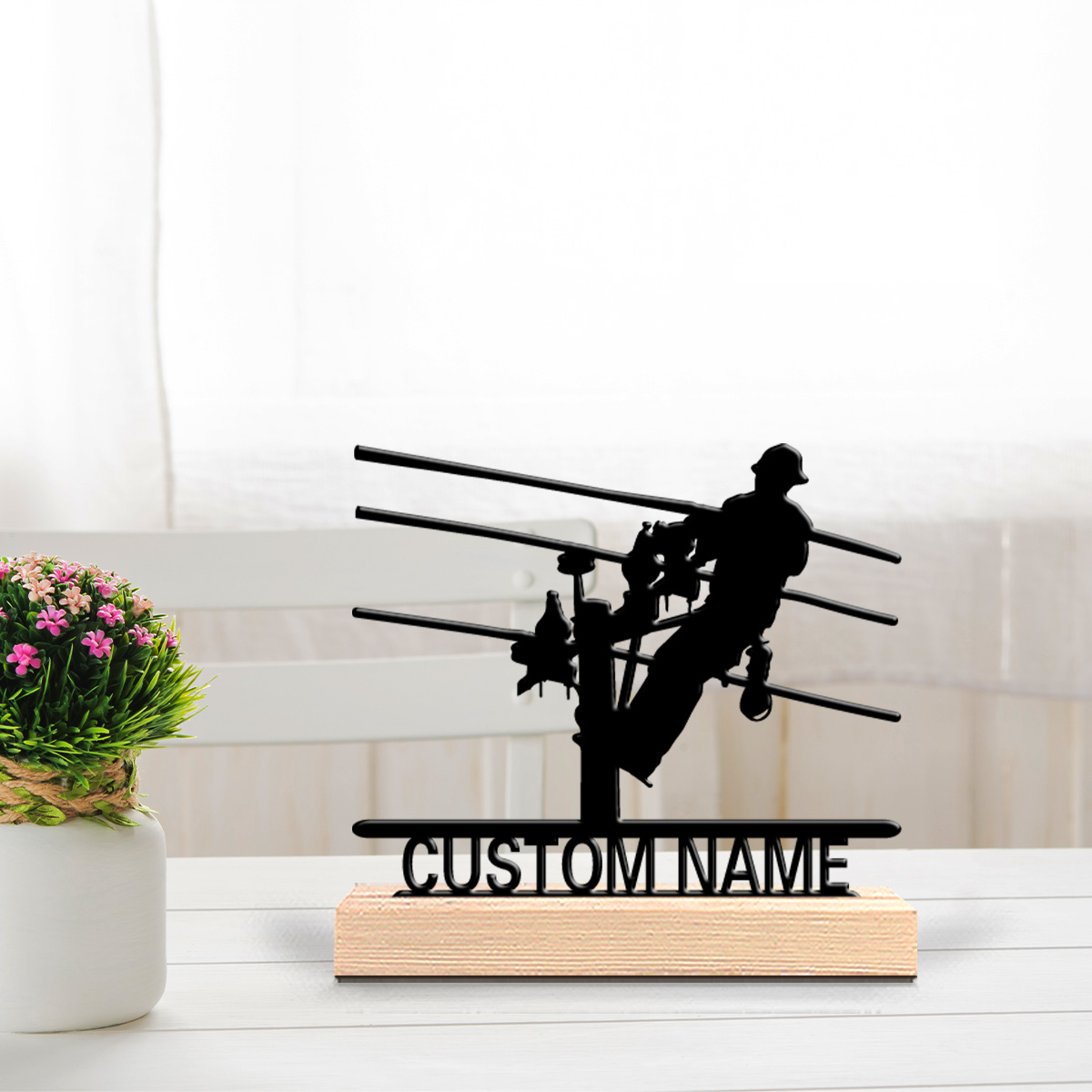 Home Decor Unique - 1pc Stylish Personalized Custom Electrician Metal