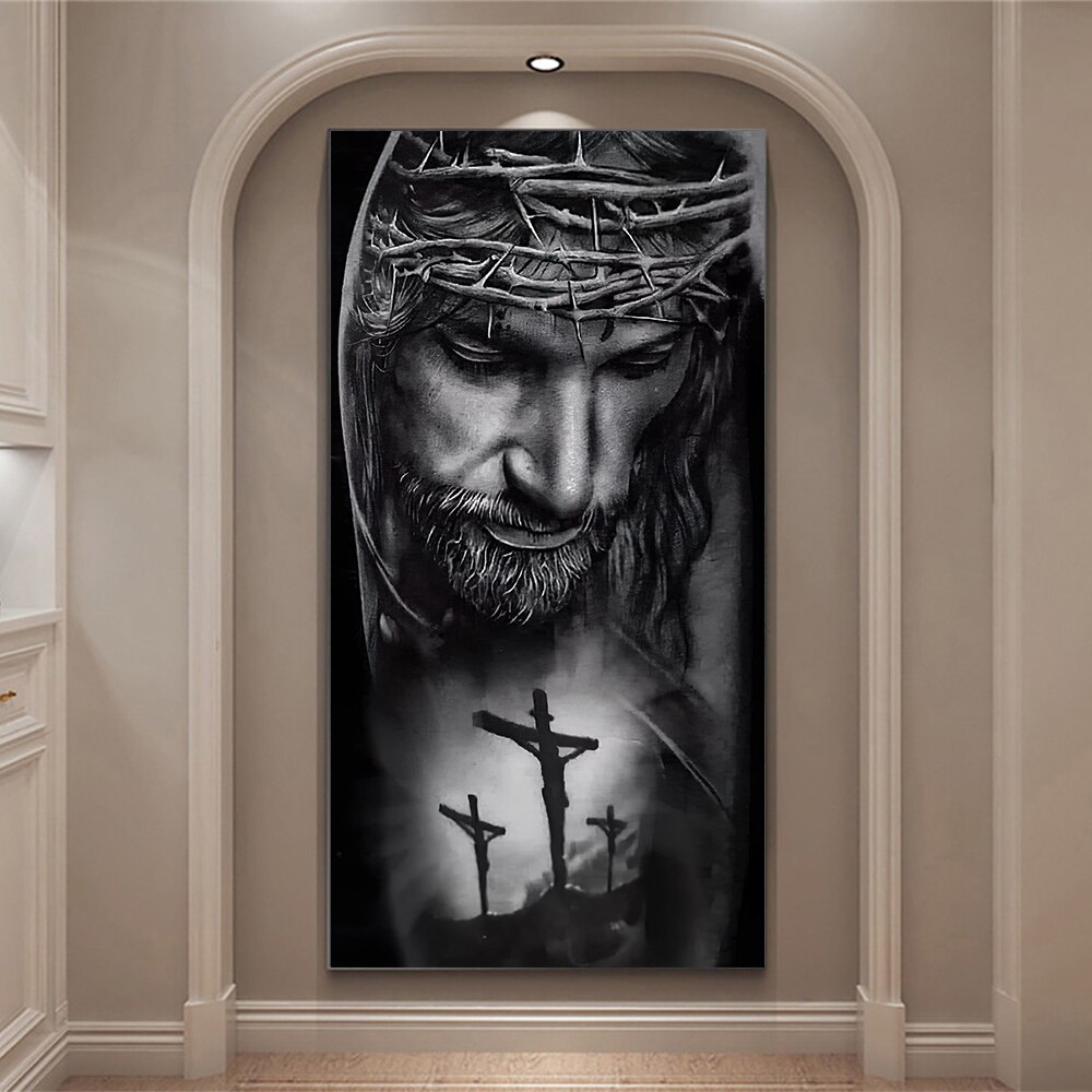 Home Decor Jesus - Crown of Thorns Jesus Canvas Wall