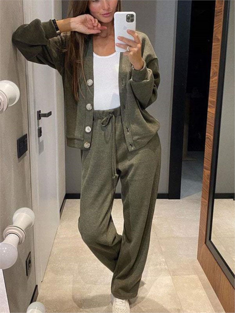 Home Decor Zara - Autumn Fashion Knitted Cotton Women's Sports