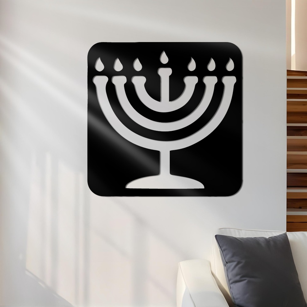Home Decor Free - CIFBUY Iron Wall Art Vintage Menorah