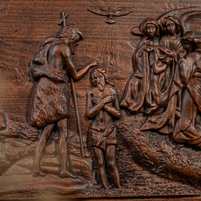 Handcrafted Wooden Relief Wall - Home Decor Jesus 评论和价格