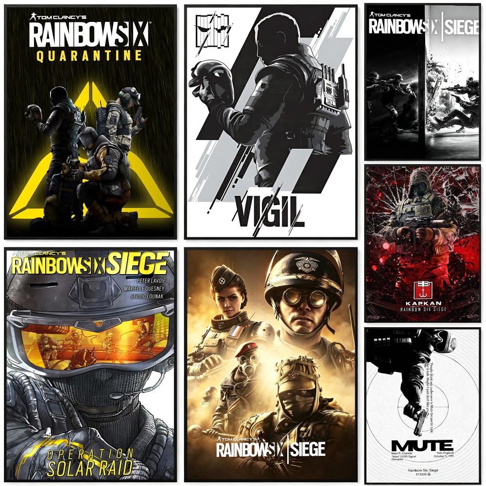 Rainbow Six Siege Poster Poste - Home Decor Living Room Ideas 评论和价格