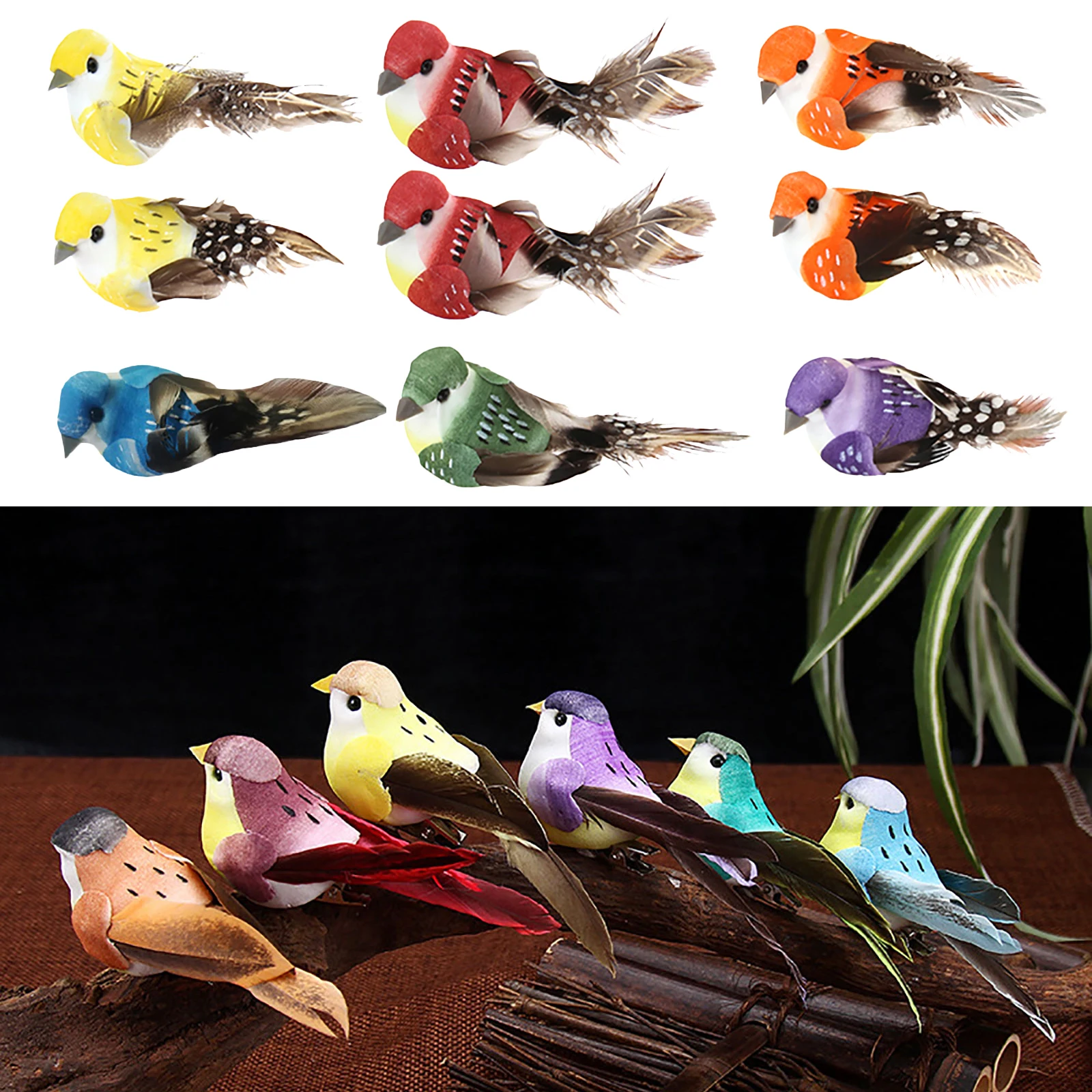 12pcs Set Artificial Birds Fak - Home Decor Ikea 评论和价格