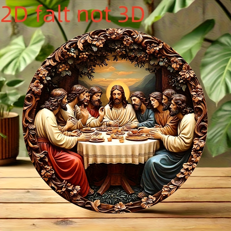 Aluminum Round Wall Art, The L - Home Decor Jesus 评论和价格