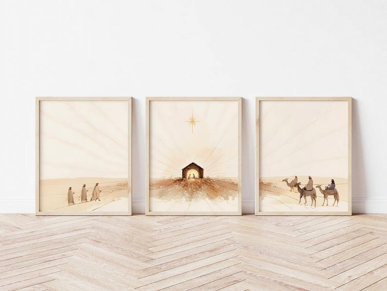 3pcs/set Easter Nativity Scene - Home Decor Jesus 评论和价格