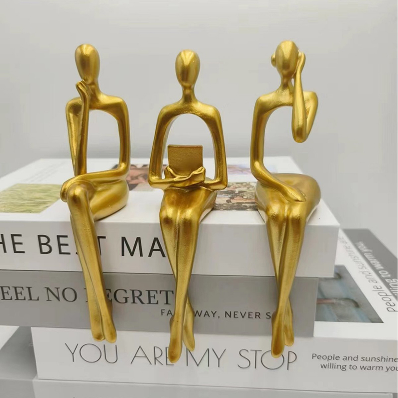 Thinker Statue Abstract Figure - Abstract Sculpture Resin 评论和价格