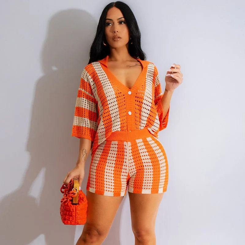 Striped Knitted 2 Piece Sets W - Home Decor Zara 评论和价格