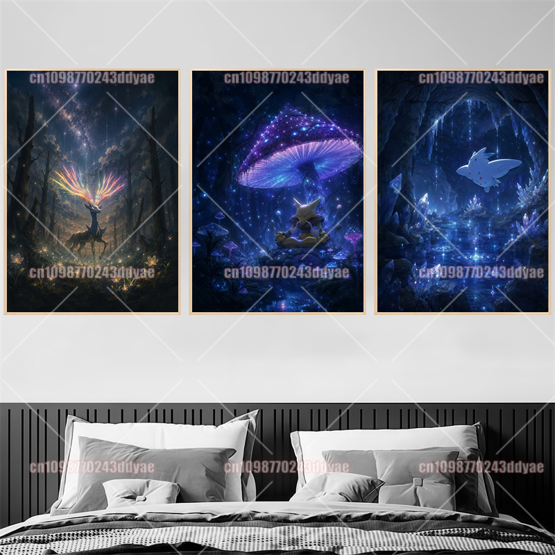 Anime Pokemon Character Origin - Home Decor Painting 评论和价格