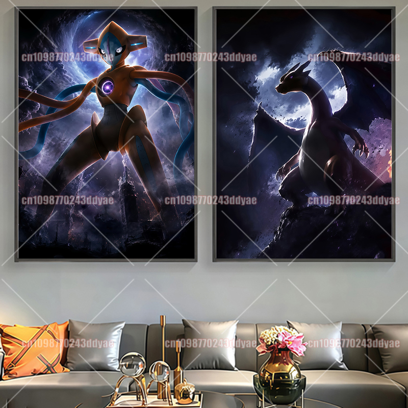 Anime Pokemon Character Origin - Home Decor Painting 评论和价格