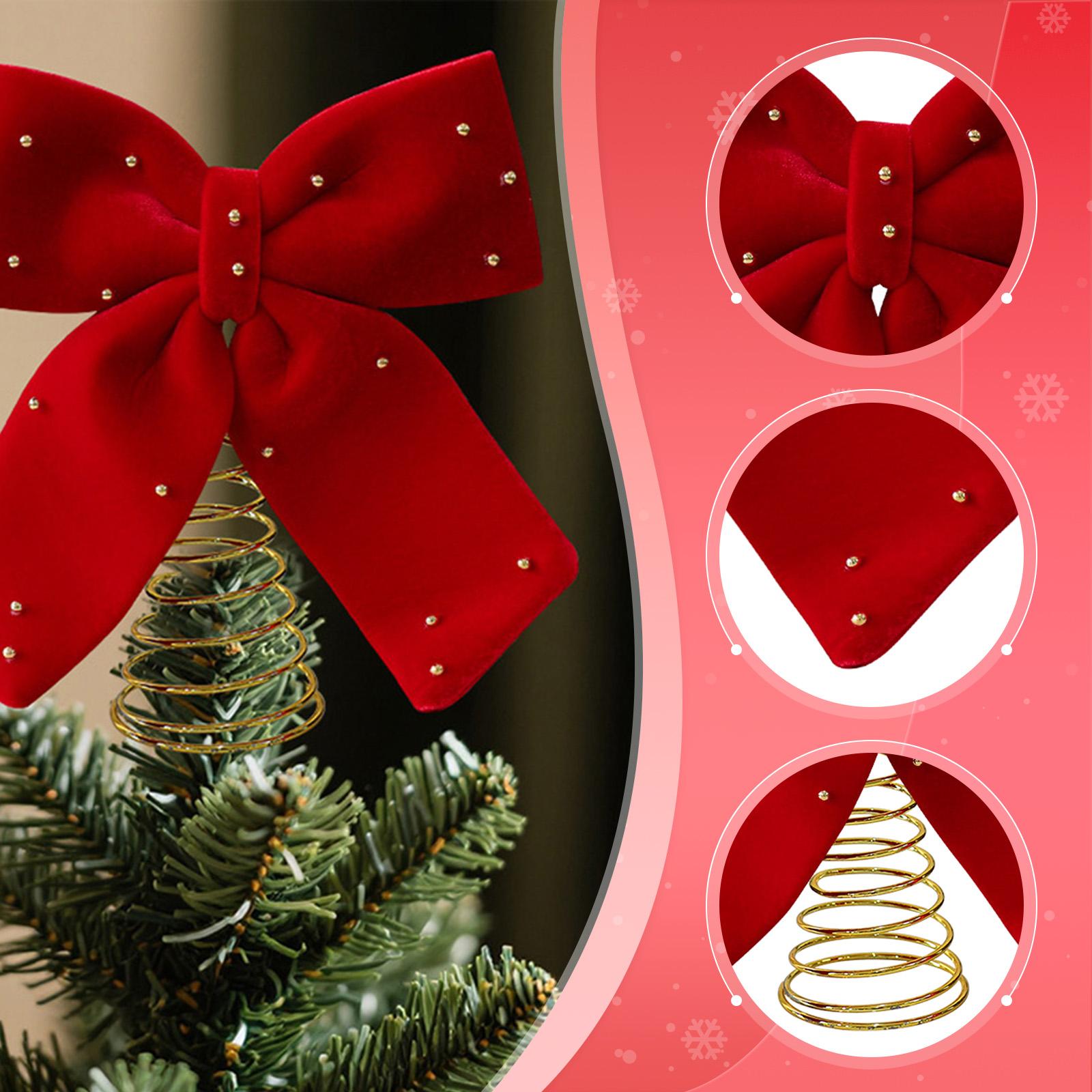 Elegant Red Bowknot Christmas  - Home Xmas Decor Ideas 评论和价格