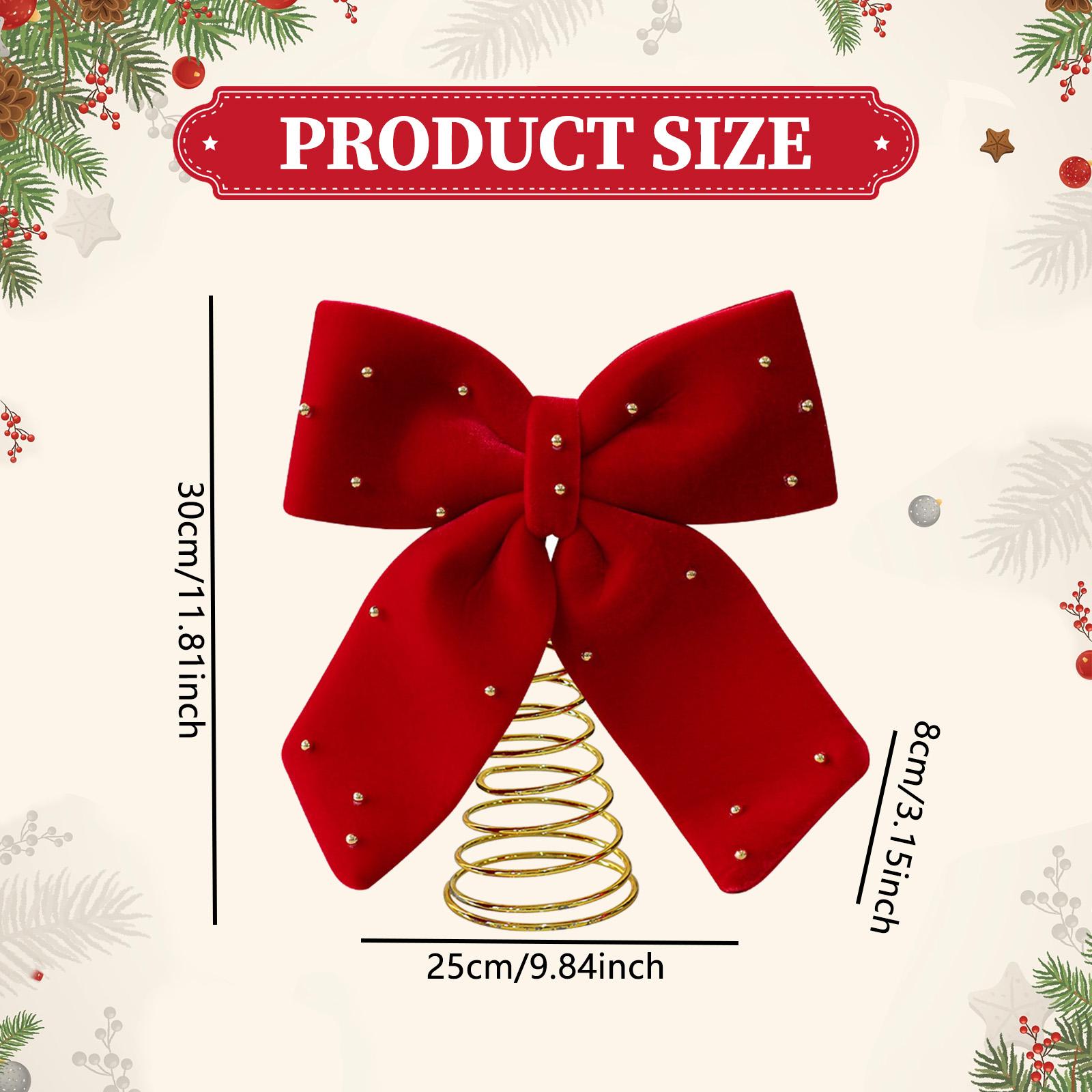 Elegant Red Bowknot Christmas  - Home Xmas Decor Ideas 评论和价格