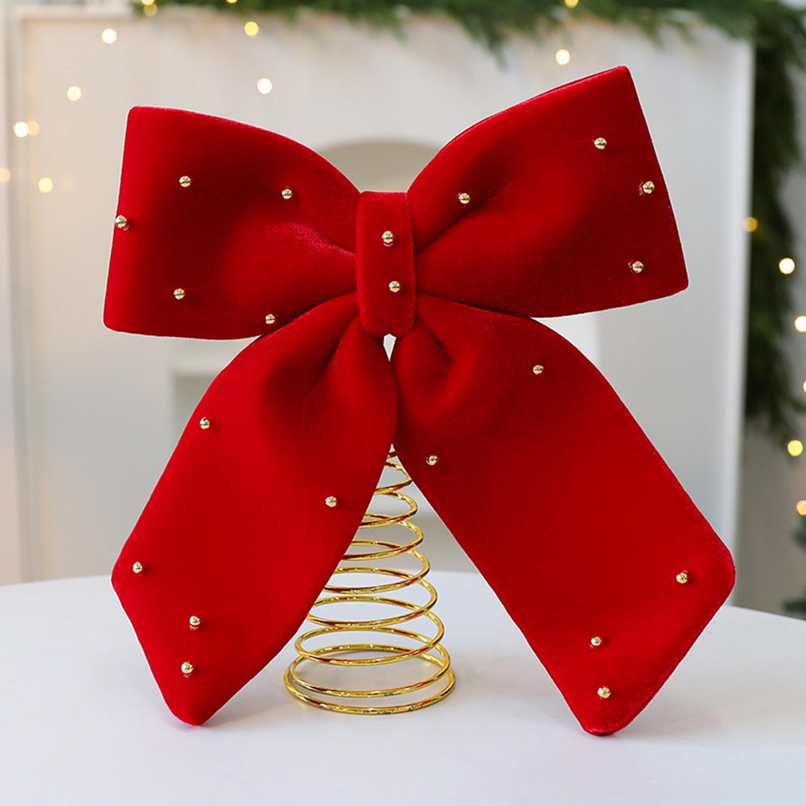 Elegant Red Bowknot Christmas  - Home Xmas Decor Ideas 评论和价格