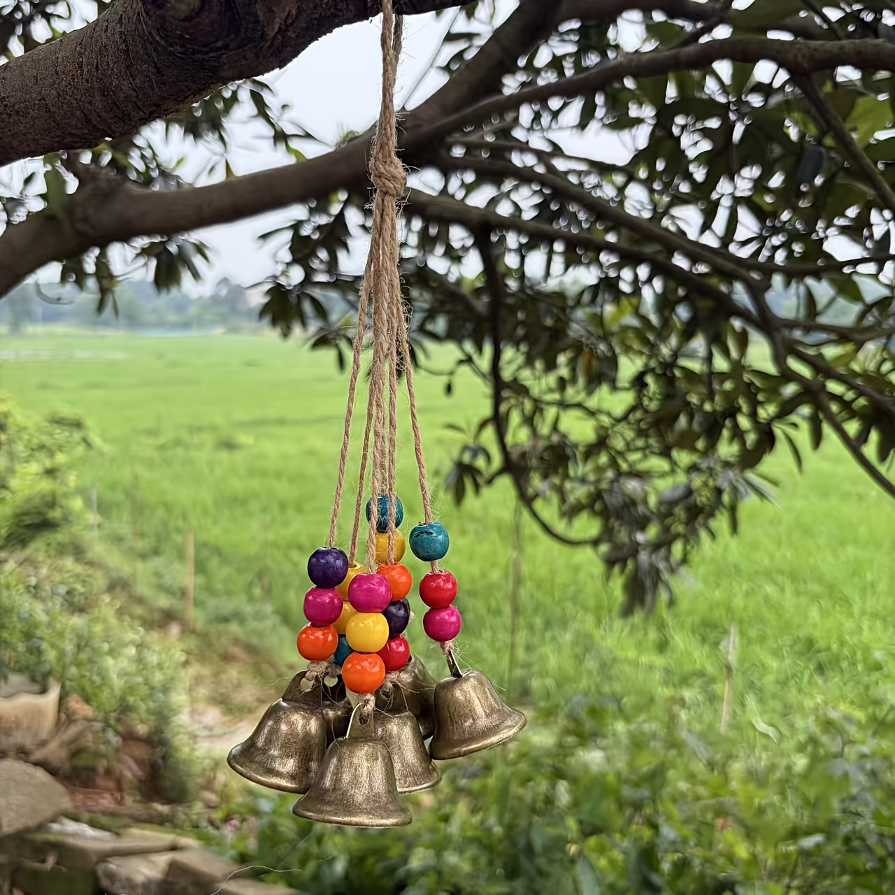 Bohemian Wind Chime with 6 Bro - Boho Wind Chimes 评论和价格