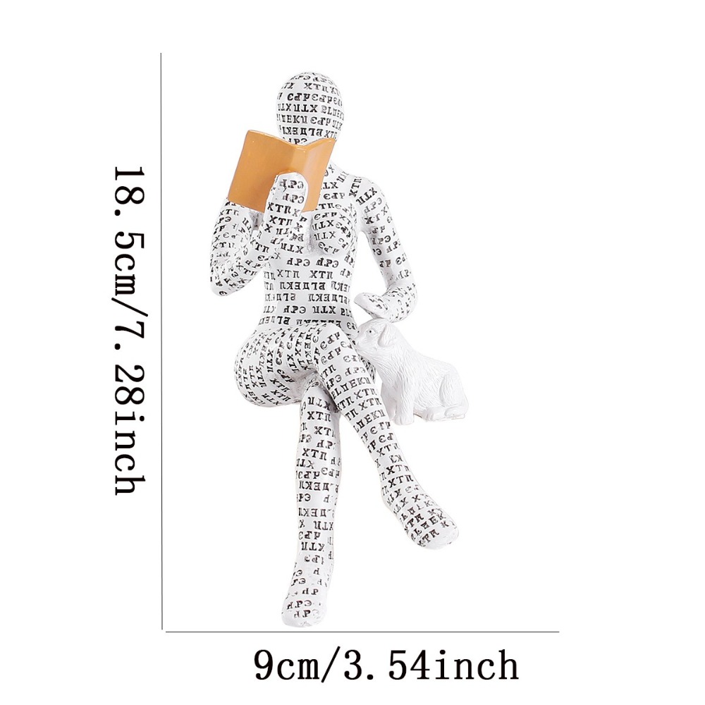 Creative Mini Reading Woman Fi - Abstract Sculpture Resin 评论和价格