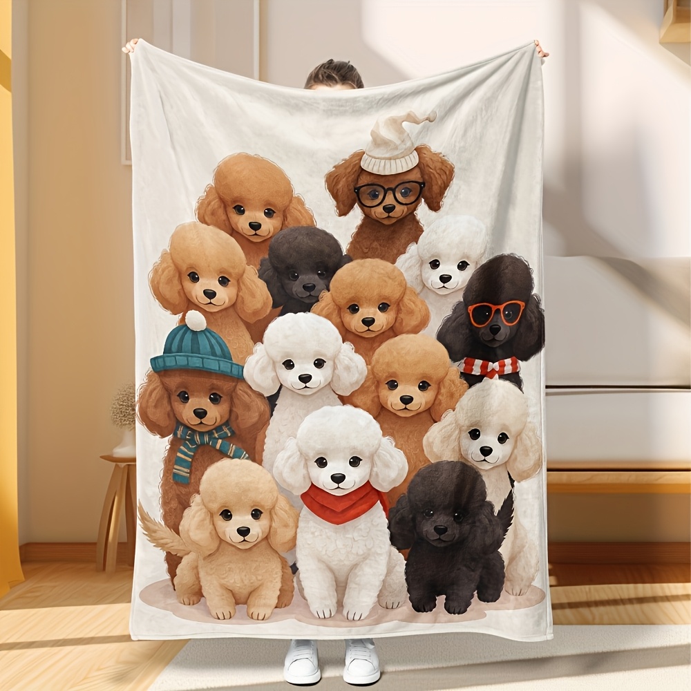 Fluffy Dog Friends Blanket Thr - Home Xmas Decor Ideas 评论和价格