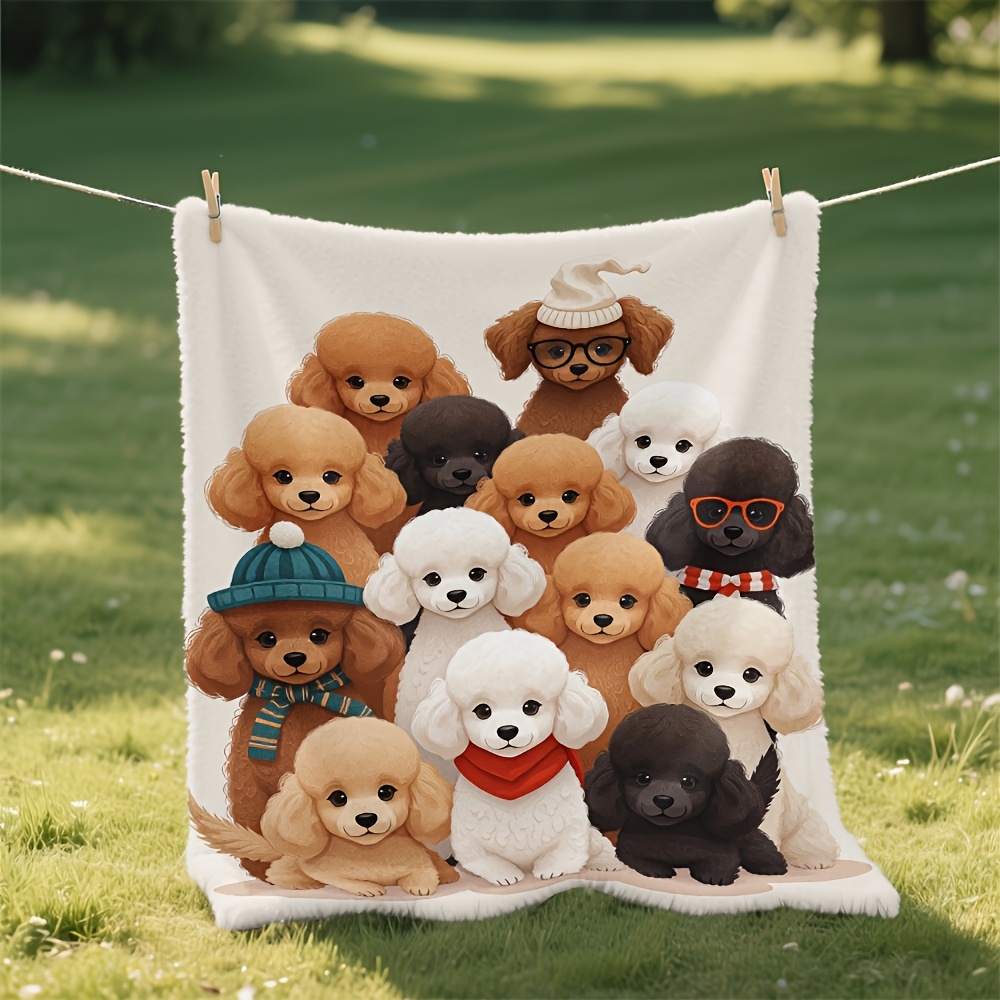 Fluffy Dog Friends Blanket Thr - Home Xmas Decor Ideas 评论和价格