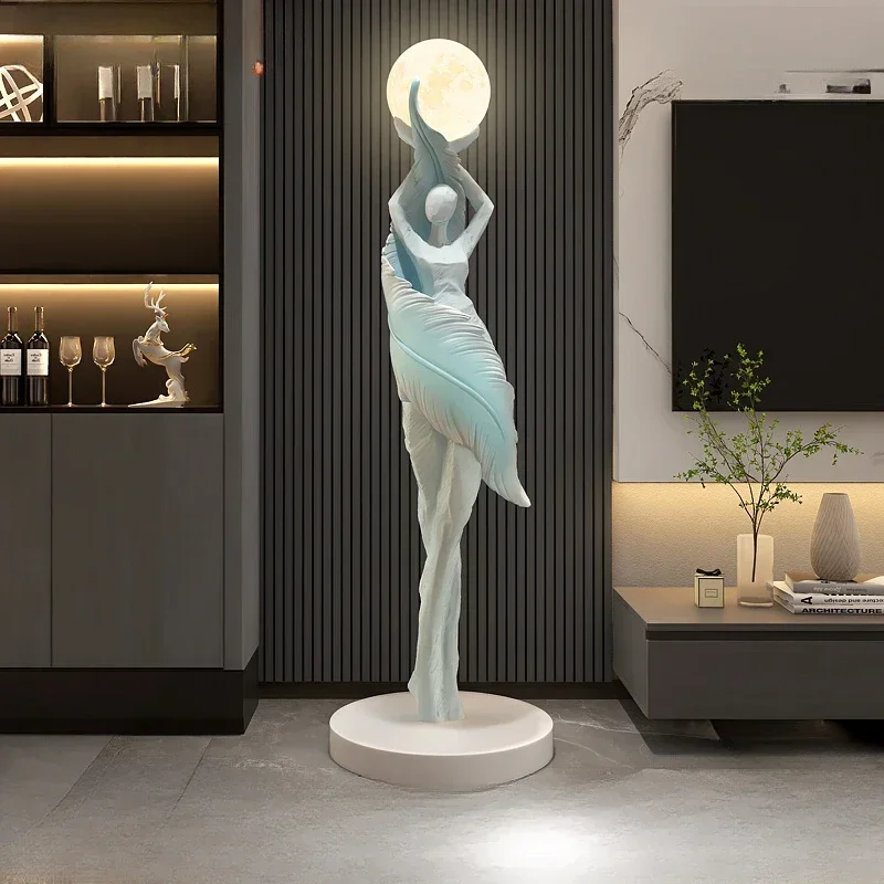 Portable Modern Abstract Feath - Abstract Sculpture Resin 评论和价格