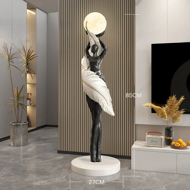 Portable Modern Abstract Feath - Abstract Sculpture Resin 评论和价格