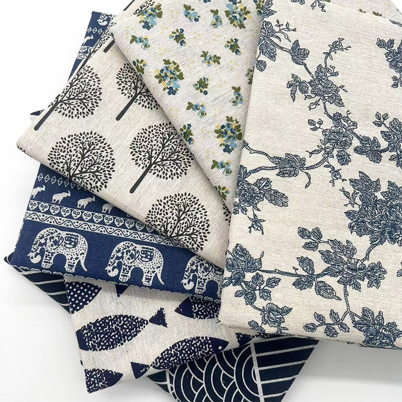 Retro Boho Floral Cotton Linen - Home Decor Fabric 评论和价格