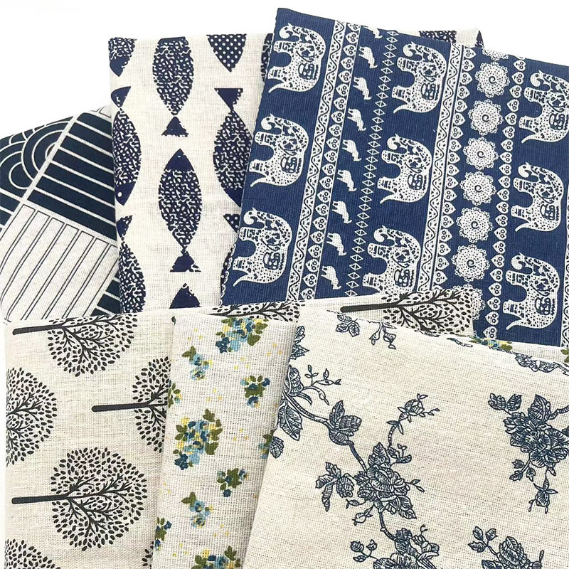Retro Boho Floral Cotton Linen - Home Decor Fabric 评论和价格