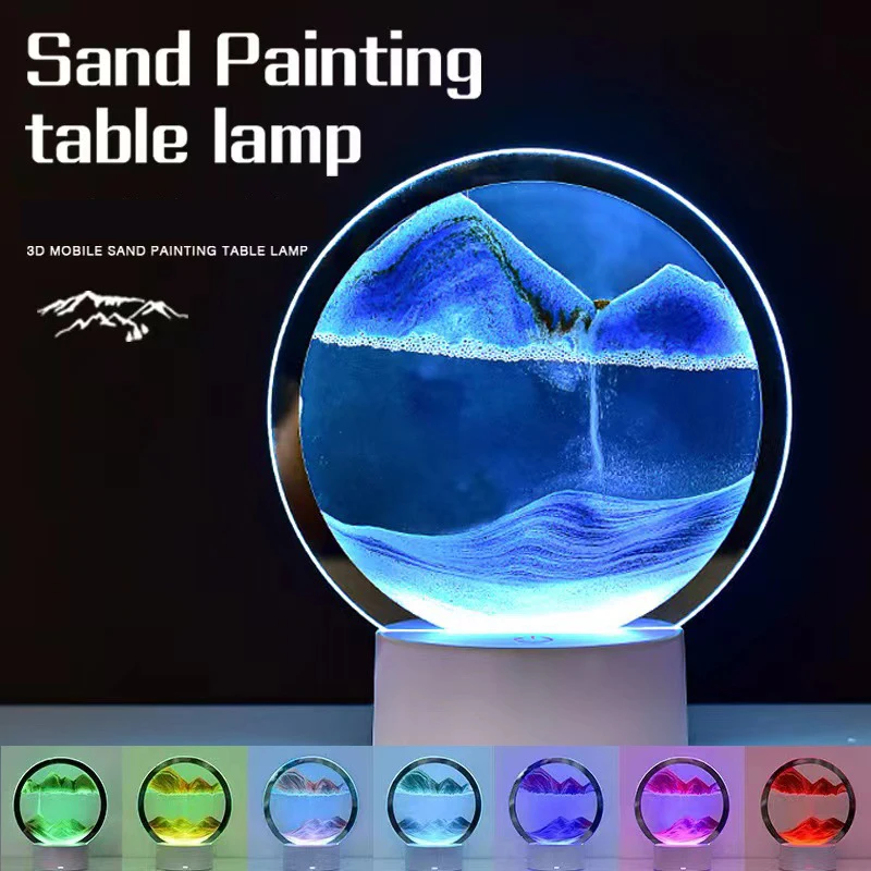 LED 16 Colors 3D Sandscape Lam - Sand Art Picture 评论和价格
