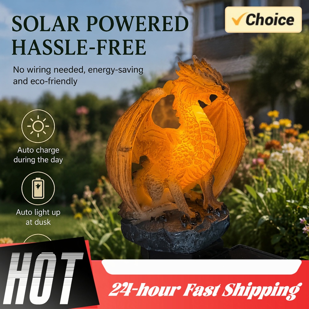 Dragon Solar Garden Light Ener - Home Decor Unique 评论和价格