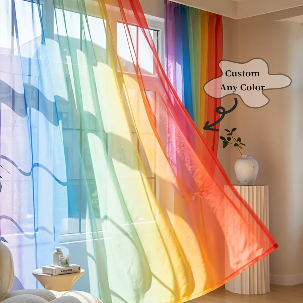 Custom 2D Flat 2pcs Sheer Curt - Home Decor Fabric 评论和价格
