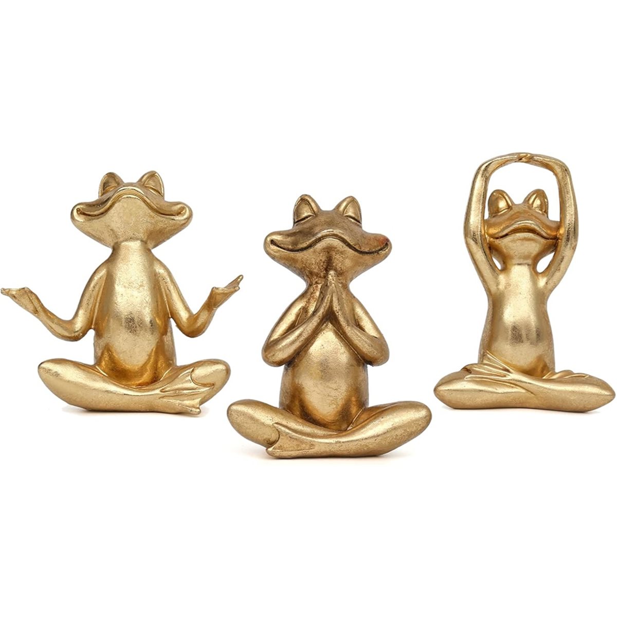 2026 Trend 3pcs Gold Frog Figu - Home Decor Trend 2026 评论和价格