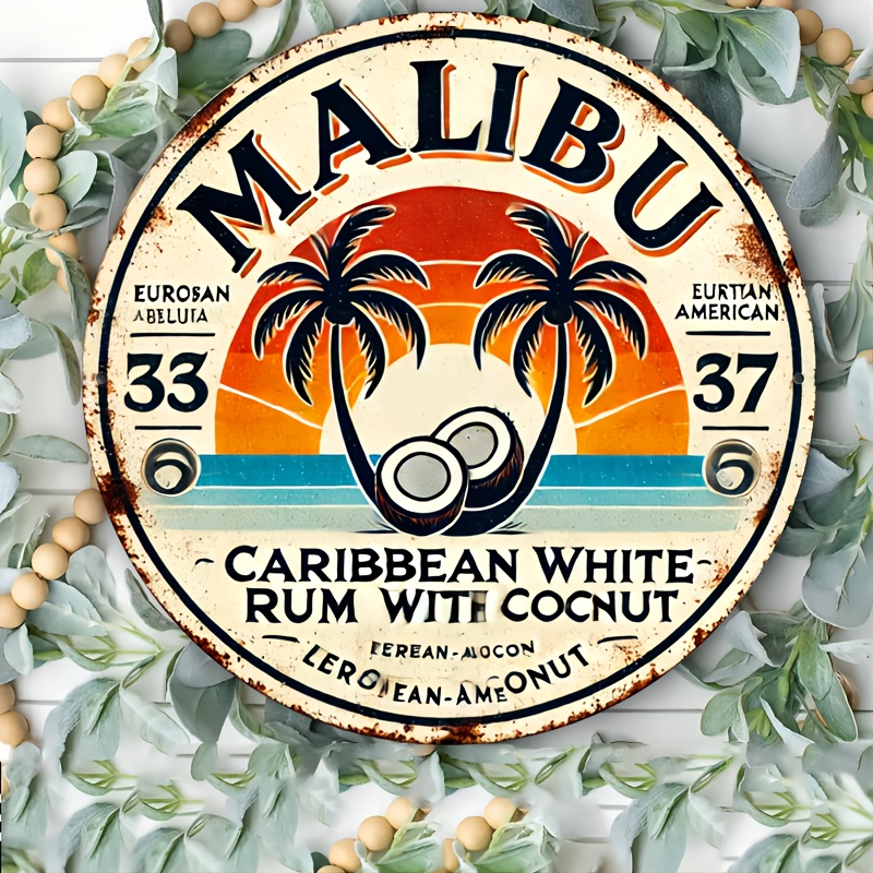 Vintage Malibu Rum Coconut Alu - Home Decor Tree 评论和价格
