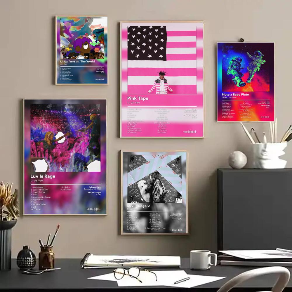 Lil U-Uzi V-Vert Album Poster  - Home Decor Living Room Ideas 评论和价格