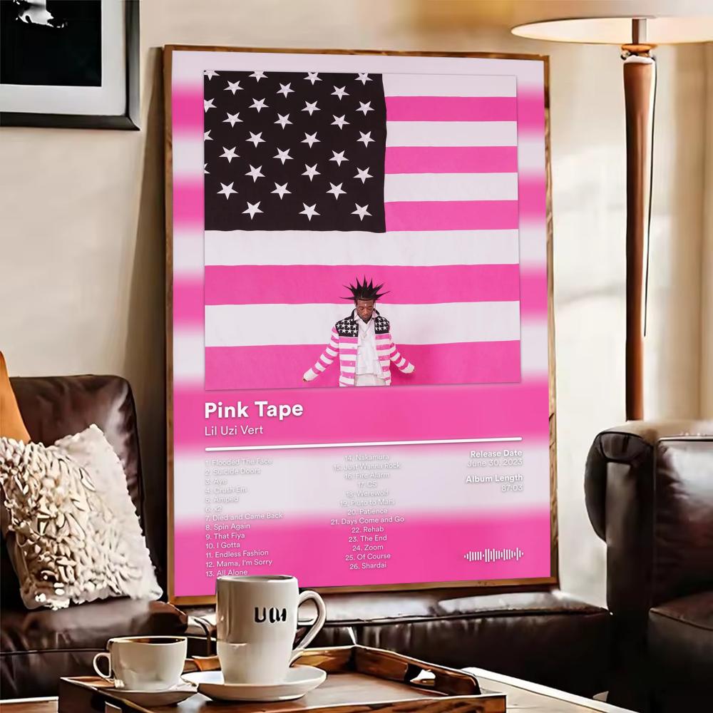 Lil U-Uzi V-Vert Album Poster  - Home Decor Living Room Ideas 评论和价格
