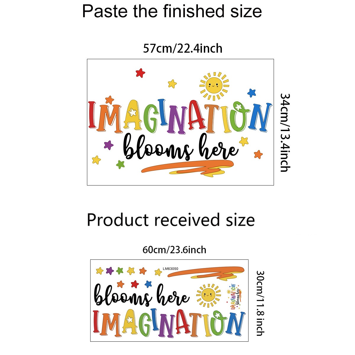 Colorful English phrase wall s - Home Decor Indonesia 评论和价格