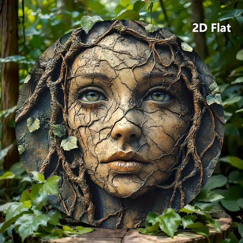 2D Flat, Vintage Aluminum Roun - Home Decor Tree 评论和价格